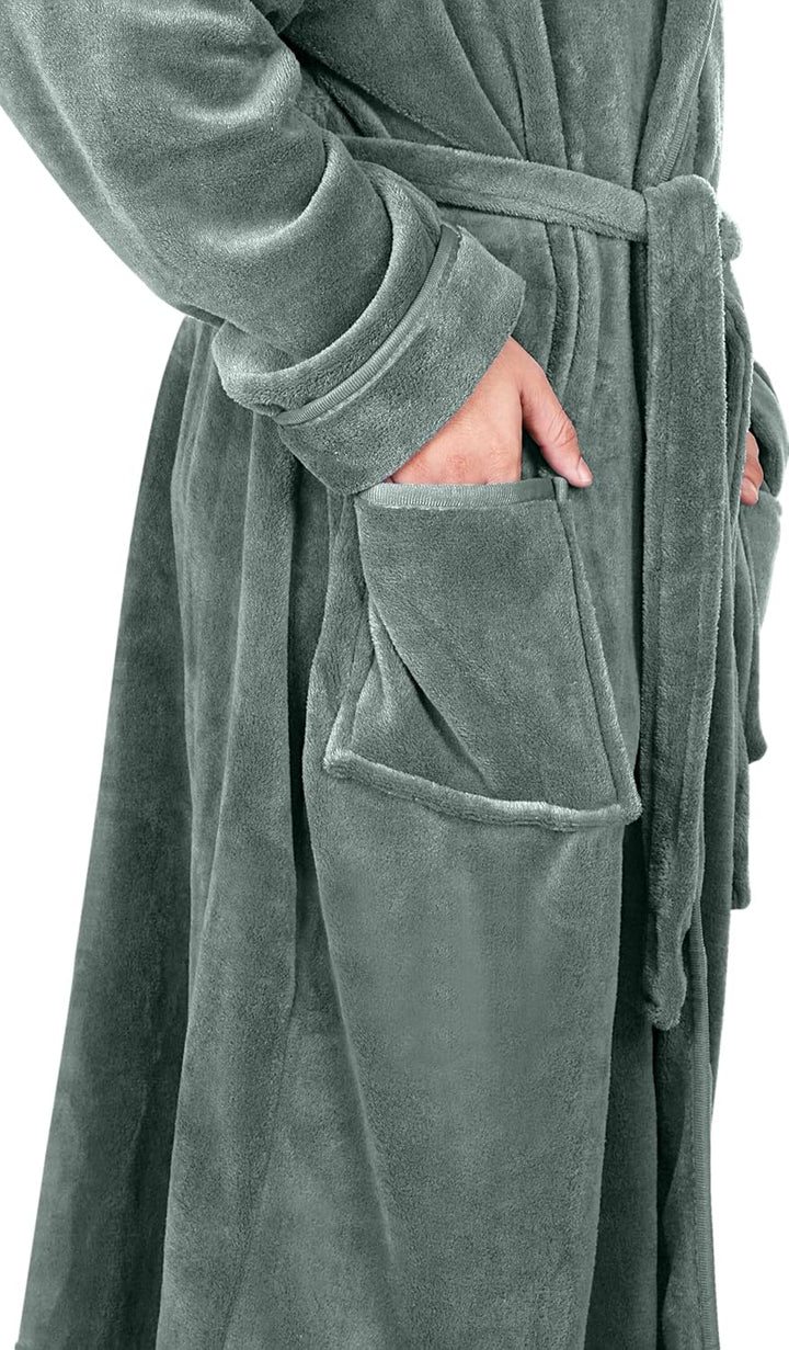 Komfortabel herre fleece badekåbe - Harry