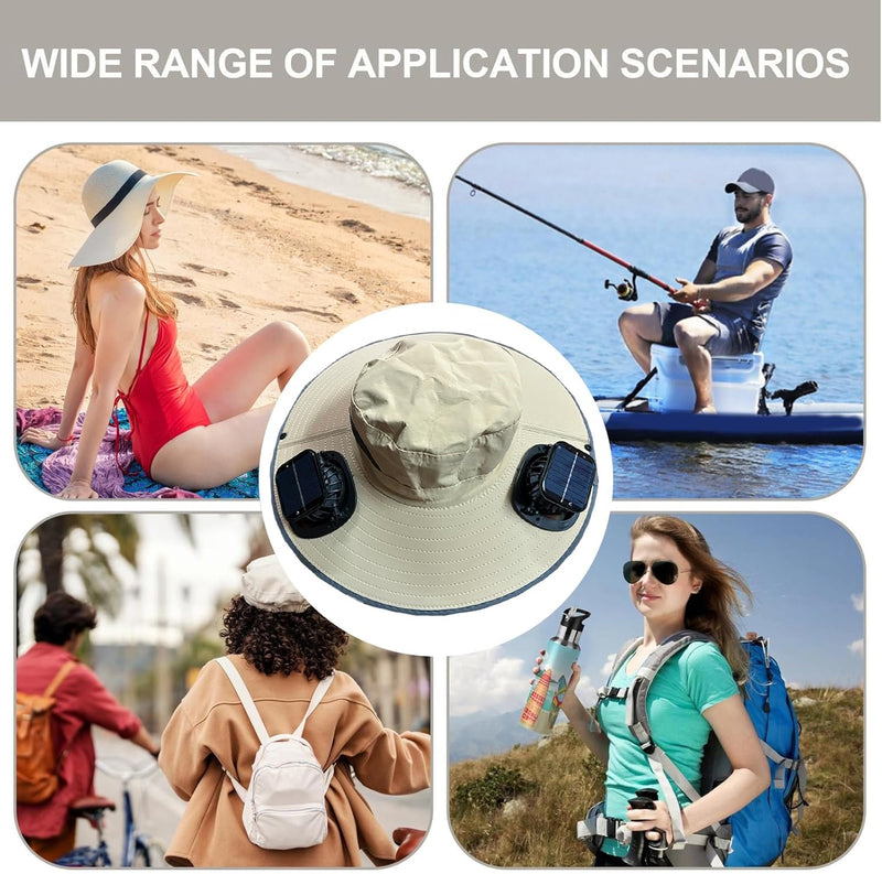 Sombrero con ventilador solar y protección UV – Solvoro