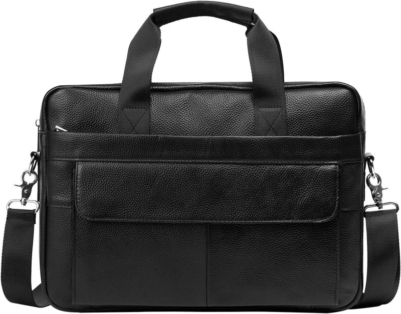 Premium Cowhide 15” Business Briefcase with Organizer Compartments