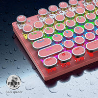 87-tasters mekanisk gaming-tastatur RGB baggrundsbelyst blå kontakter