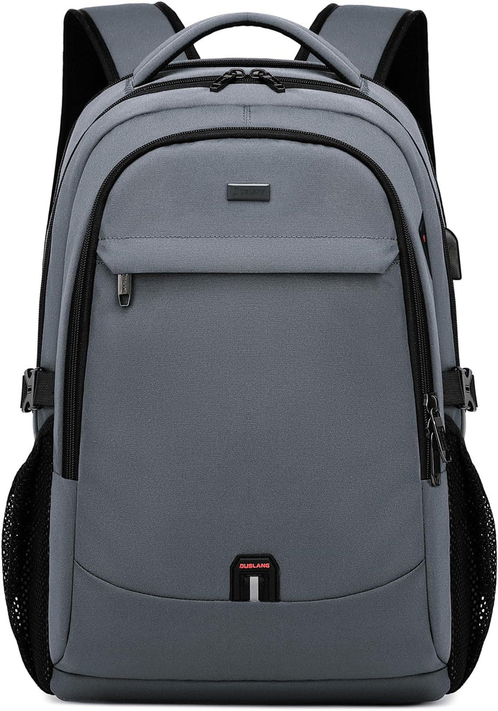 Water-repellent travel laptop backpack with USB charging port