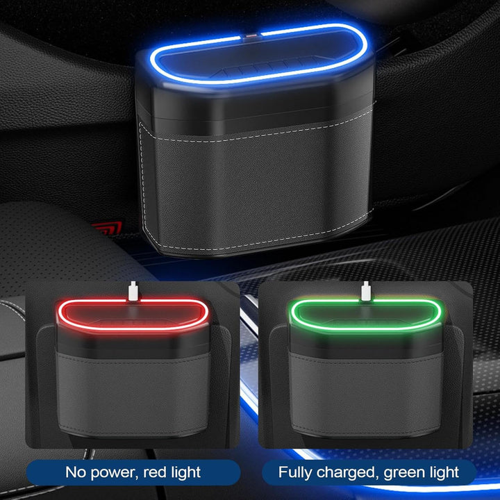 Odor-proof Car Trash Can with Touch Light – Lurevo