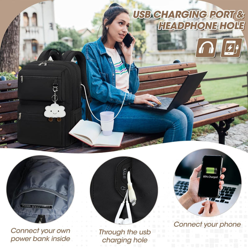 Mochila ligera de viaje y escolar de 39,6 cm