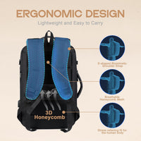40L Expandable Waterproof Travel Backpack with USB Port & 17” Laptop Compartment – AirVoyage (Buy 1, Get 1 FREE Promo)