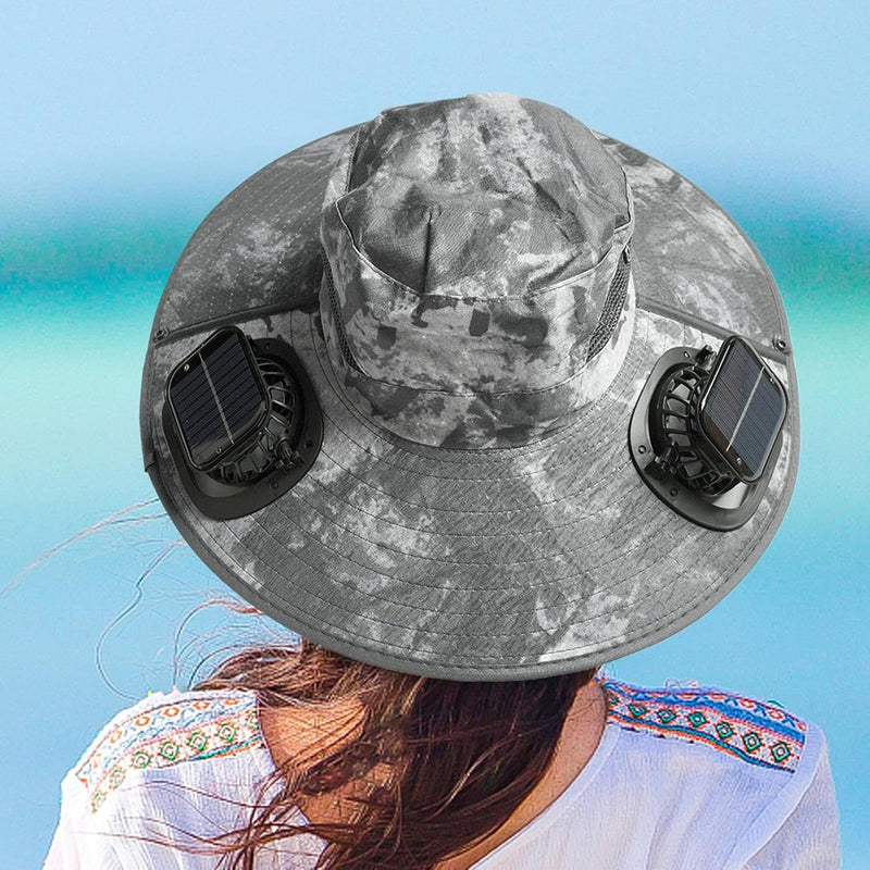 Sombrero con ventilador solar y protección UV – Solvoro