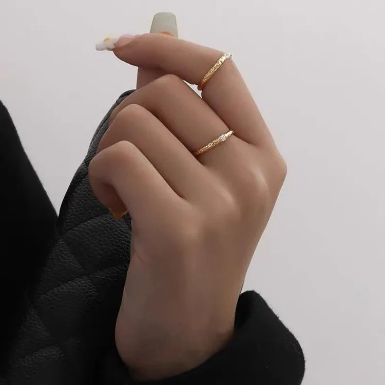Gold-plated Sterling Silver Ring with Cubic Zirconia – Aurora