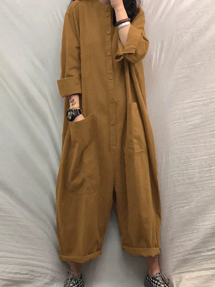 Luftiger Sommer-Jumpsuit mit weitem Schnitt Damen – Livia