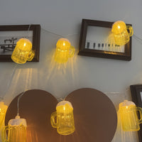 2 Pieces LED Beer Mug String Lights – LightBeer Oktoberfest 2025