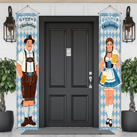Oktoberfest Banner Sæt Polyester – WiesnWillkommen Oktoberfest 2025