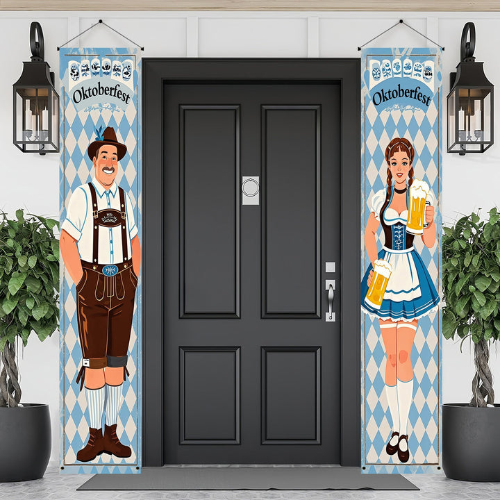 Oktoberfest Banner Sæt Polyester – WiesnWillkommen Oktoberfest 2025