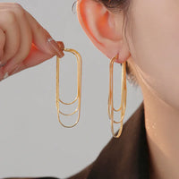 Three-layer Chain Earrings – Aurelia