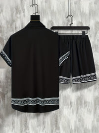 Boho Summer Set Men Two-Piece Shirt and Shorts Relaxed - Malik