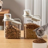 Moisture-Resistant Pet Food Container with Measuring Cup - FreshBite