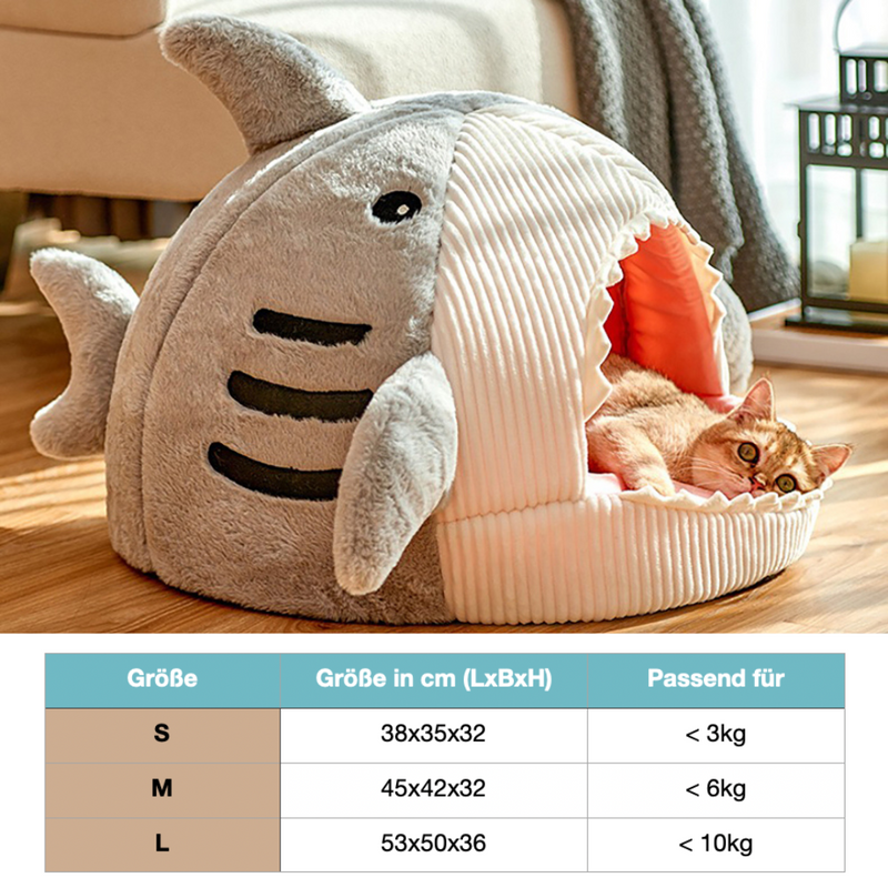 Bærbar kattehule med varmt pude – CozyCave