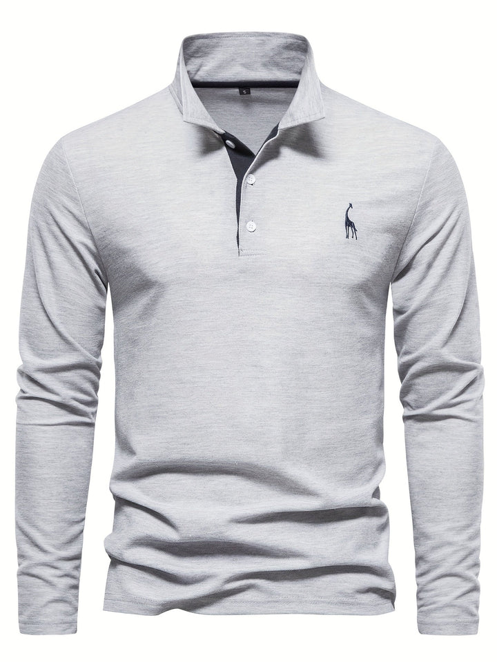Polo cómodo para hombre con mangas largas