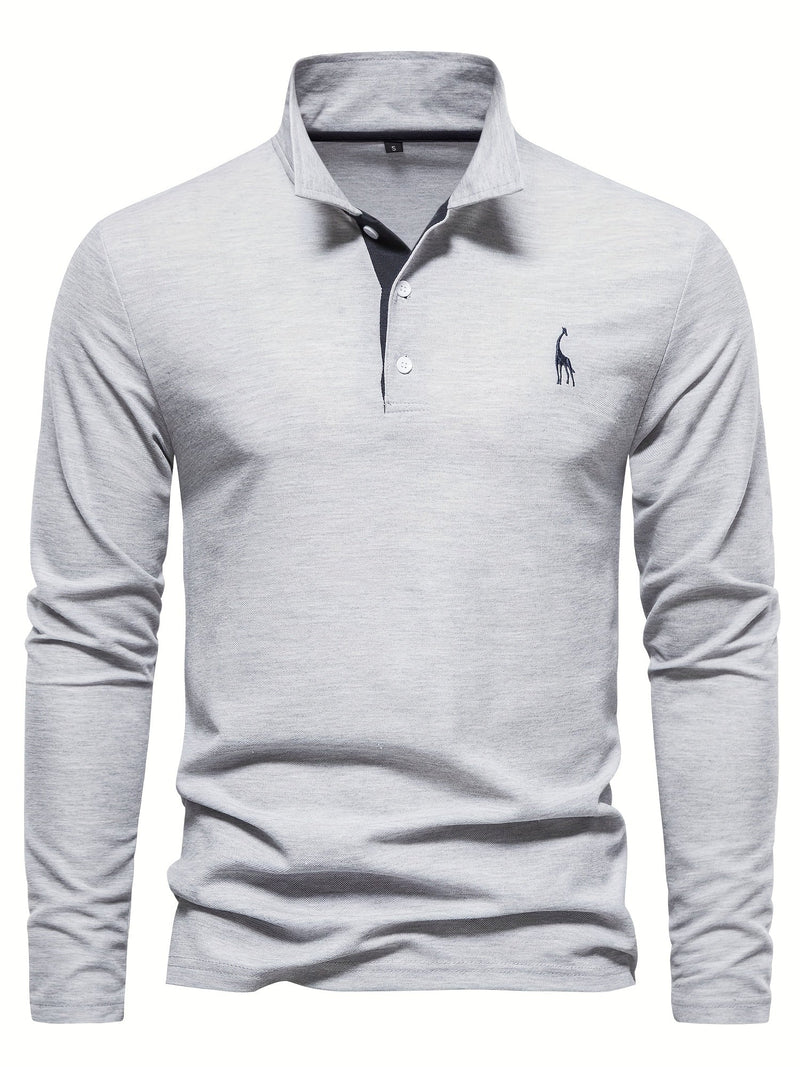 Polo cómodo para hombre con mangas largas