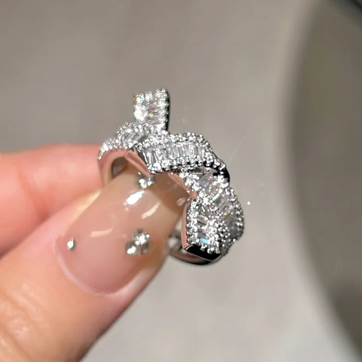 Adjustable Diamond Knot Ring – Serena