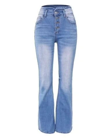 Trendy Denim Pants with High Waist - Mila