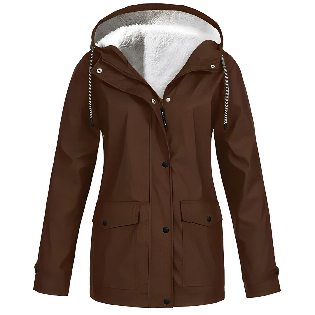 Fleece-Lined Women's Rain Jacket - WarmWarder