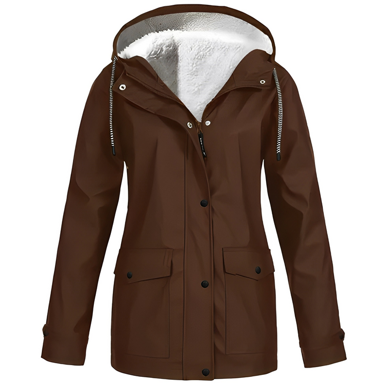 Fleece-Lined Women's Rain Jacket - WarmWarder