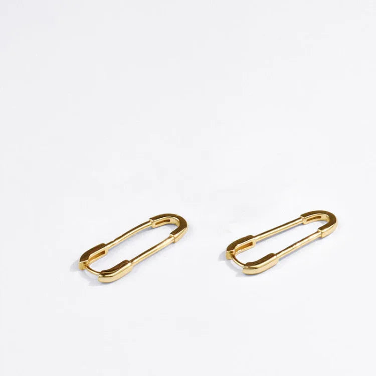 Golden/Silver Paperclip Earrings – Viola