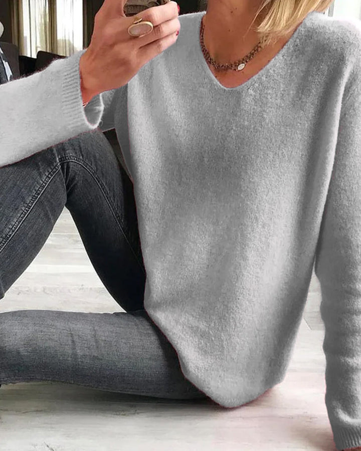 Casual Einfarbiger Damenpullover - Sophie