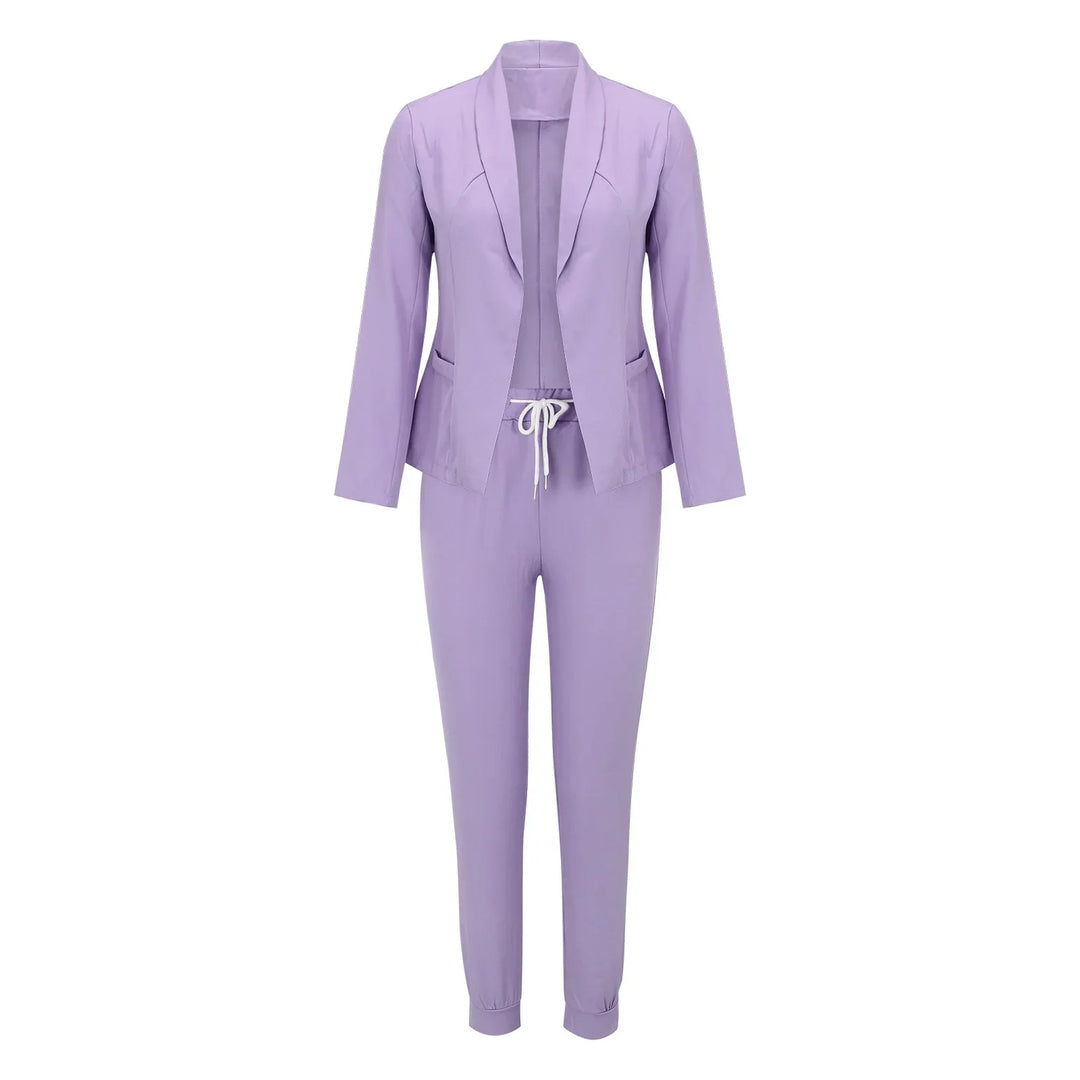 Casual two-piece set with tie belt – Liora