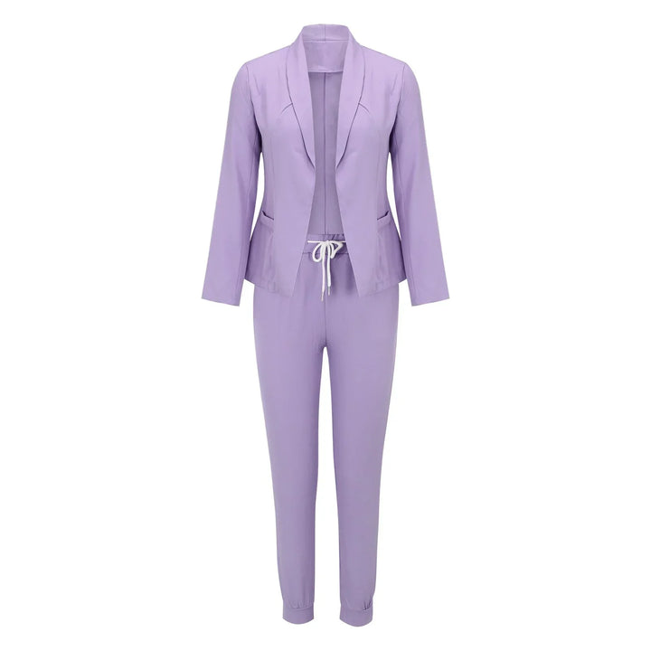 Casual two-piece set with tie belt – Liora