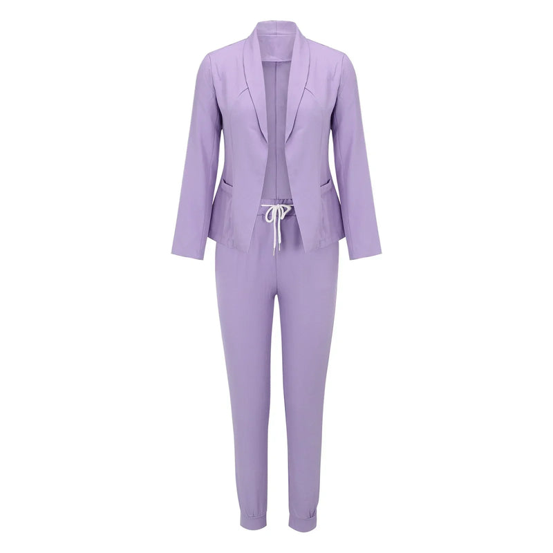 Casual two-piece set with tie belt – Liora