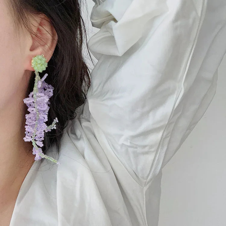 Wisteria kvast-øreringe med skovtema – Aurelia