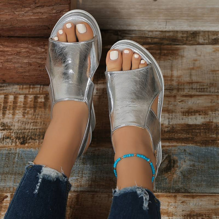 Stilvolle orthopädische Damensandalen mit Fransen – Tilda