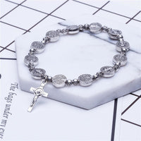 Gold and Silver Colored Christian Cross Bracelet – Solana