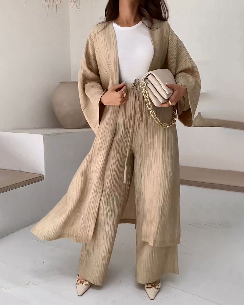 Casual Two-Piece Set for Women with Vest and Pants – Thalia