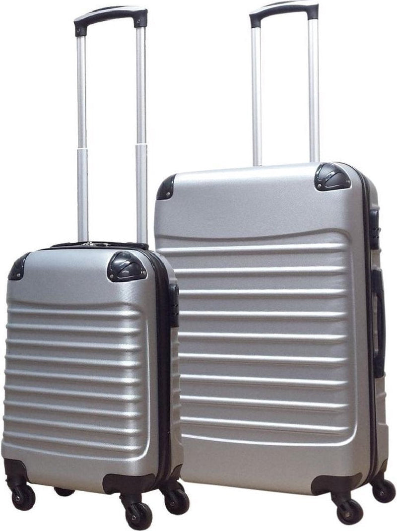 2-teilige Hartschalen-Kofferset – Milano Silver