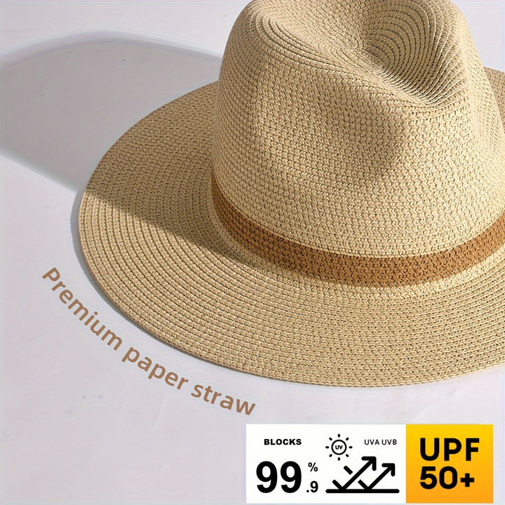 Trendy solhatt med bred brem for damer og herrer – SunShield Panama