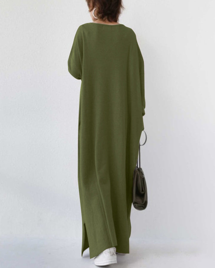 Summer Maxi Dress made of Cotton-Linen Blend – Sorella