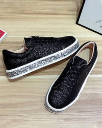 Stylish Platform Glitter Women's Sneakers - Sienna