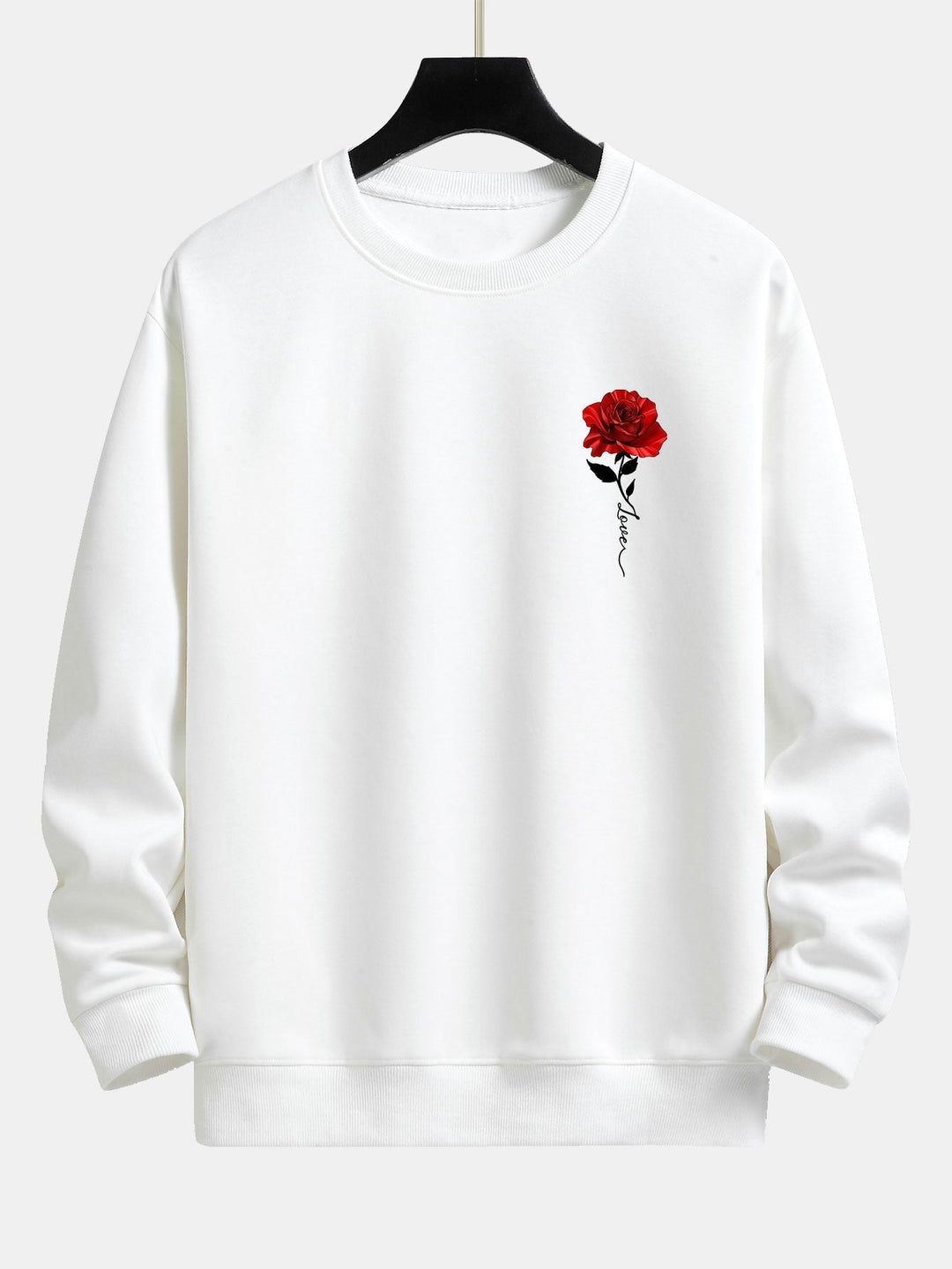 Women's Sweatshirt with Rose Pattern - Amelia