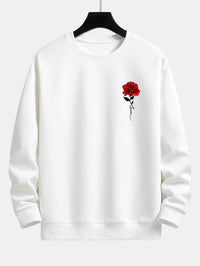 Women's Sweatshirt with Rose Pattern - Amelia