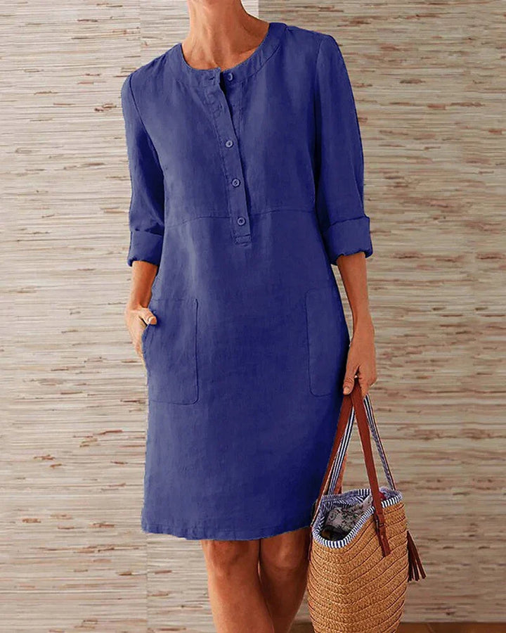 Elegante vestido de verano con botonadura – Allegra