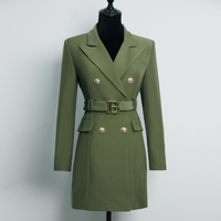 Stilvolles Einfarbiges Blazer-Kleid - Celeste