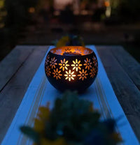 Floral Pattern Candle Lamp - FloraGlow