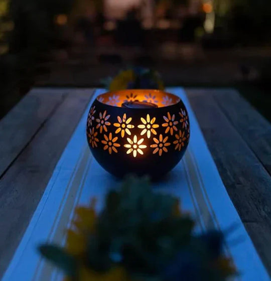 Blumen Kerzenlampe mit Duftdiffuser – Fleuris