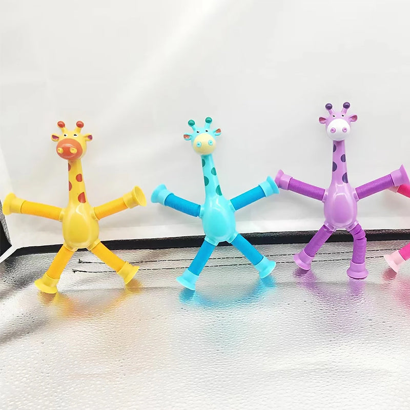Flexible giraffe toy with suction cup - StretchyGiraffe