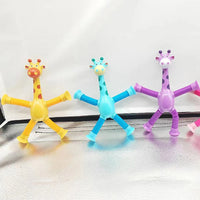 Flexible giraffe toy with suction cup - StretchyGiraffe