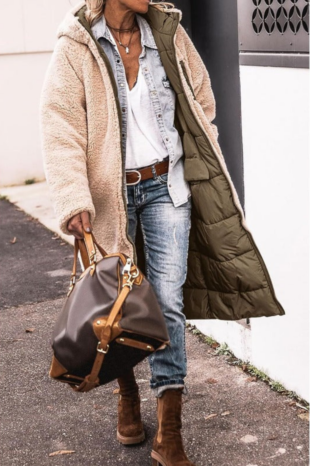 Trendy vendbar dame-vinterjakke – Sofia