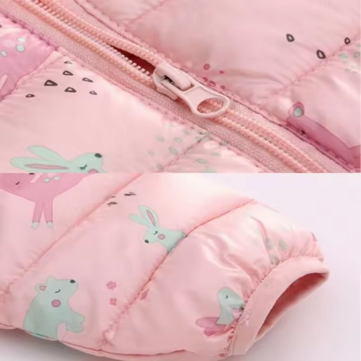 Chaqueta impermeable para niños estilo plumón con diseño de caricatura – Miro