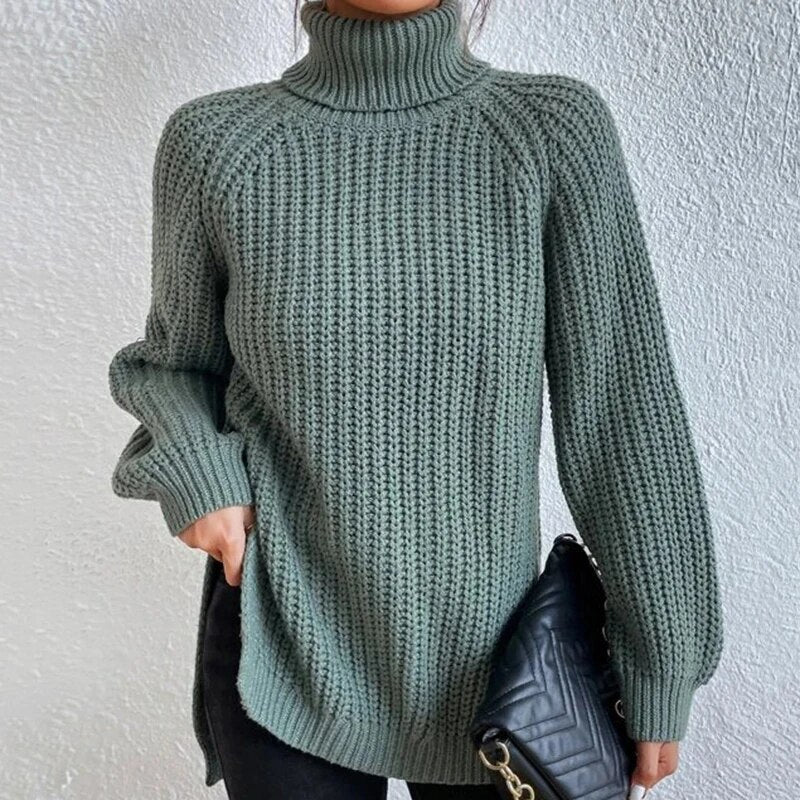 Trendy dame rullekravepullover – Esmée