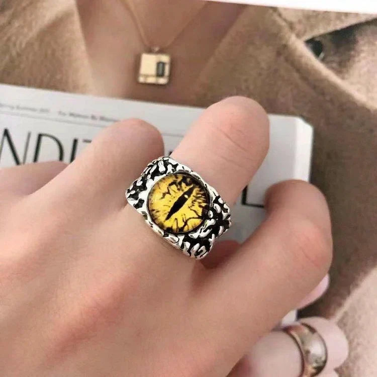 Adjustable Snake Ring with Demon Eye – Damon