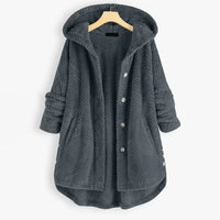 Trendy Cut Fleece Jacket with Hood - FleeceLux